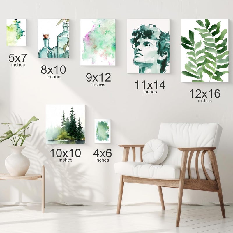 Phoenix Watercolor Canvas Boards for Painting - 12x16 Inch/6 Pack, 100% Cotton Water Color Canvas Panels, 8 Oz. / 260g White Blank Medium Texture Flat Canvases for Water Based Paints - Image 2